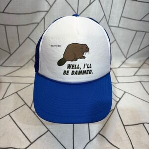 Otto Collection Trucker Hat One Size‎ Blue Beaver Feelin The Bern Snapback Cap